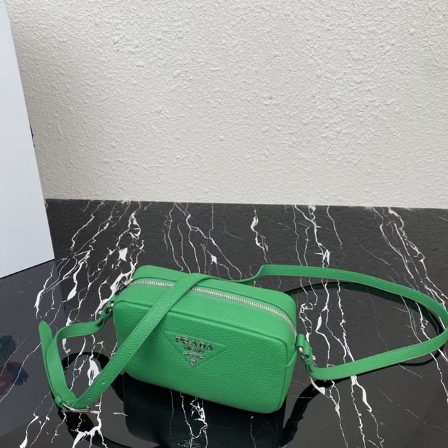 Prada Leather shoulder bag 1BH192 green