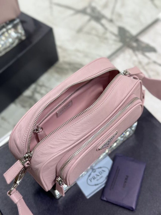 Prada Leather shoulder bag 1BH98 pink