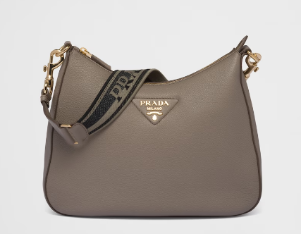 Prada Leather shoulder bag 1BC178 GRAY