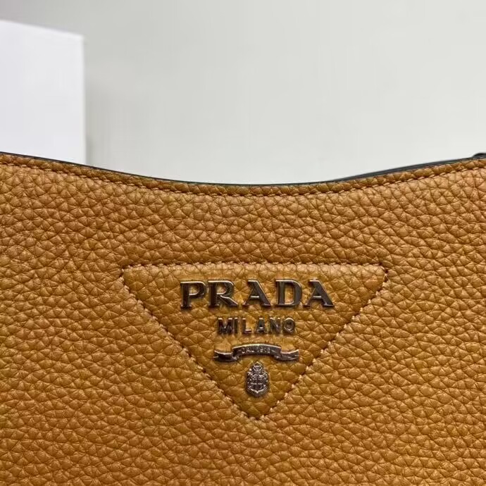 Prada Leather mini shoulder bag 1BH191 Caramel
