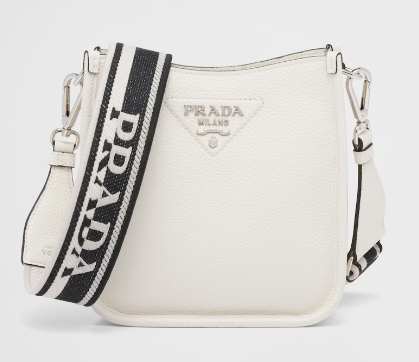 Prada Leather mini shoulder bag 1BH191 white