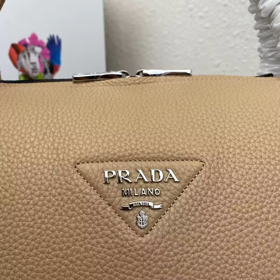 Prada Leather shoulder bag 1NC175 Sand Beige