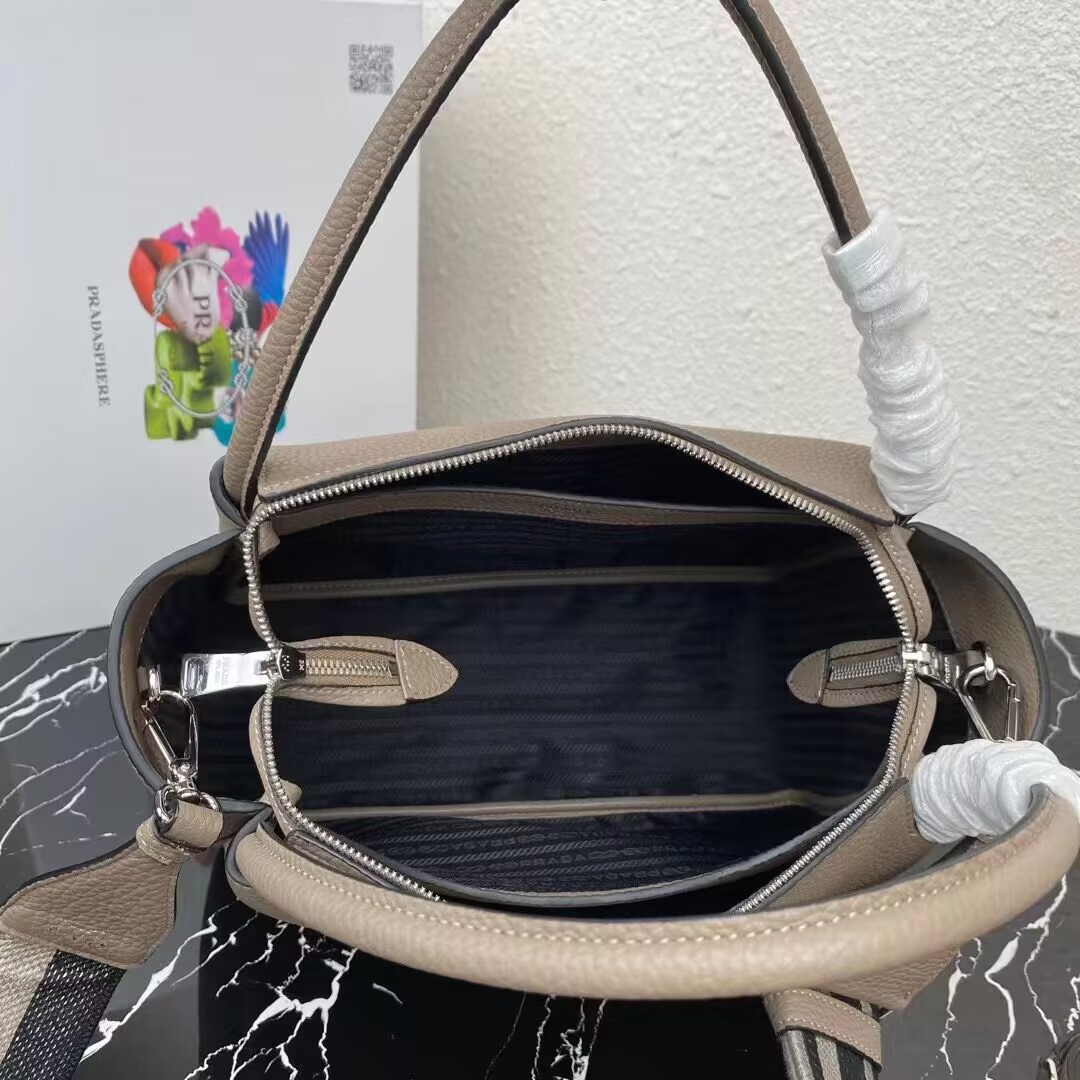 Prada Leather shoulder bag 1NC175 gray