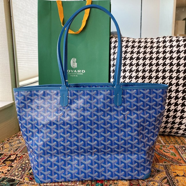 Goyard Calfskin Leather Tote Bag 20217 blue