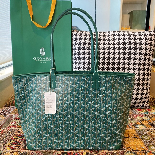 Goyard Calfskin Leather Tote Bag 20217 green