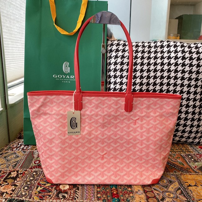 Goyard Calfskin Leather Tote Bag 20217 pink