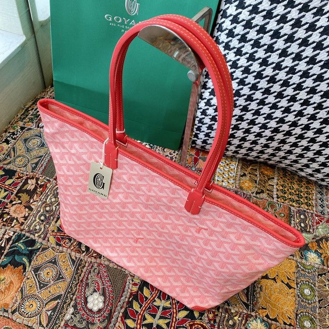 Goyard Calfskin Leather Tote Bag 20217 pink