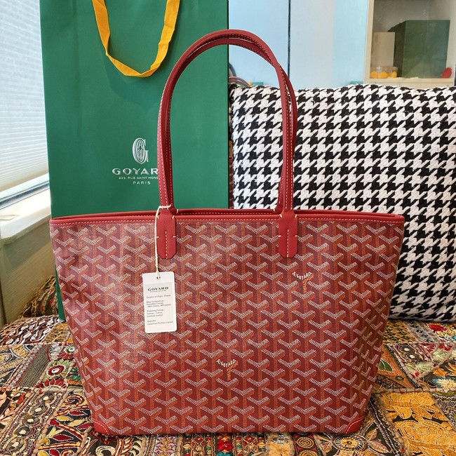 Goyard Calfskin Leather Tote Bag 20217 red