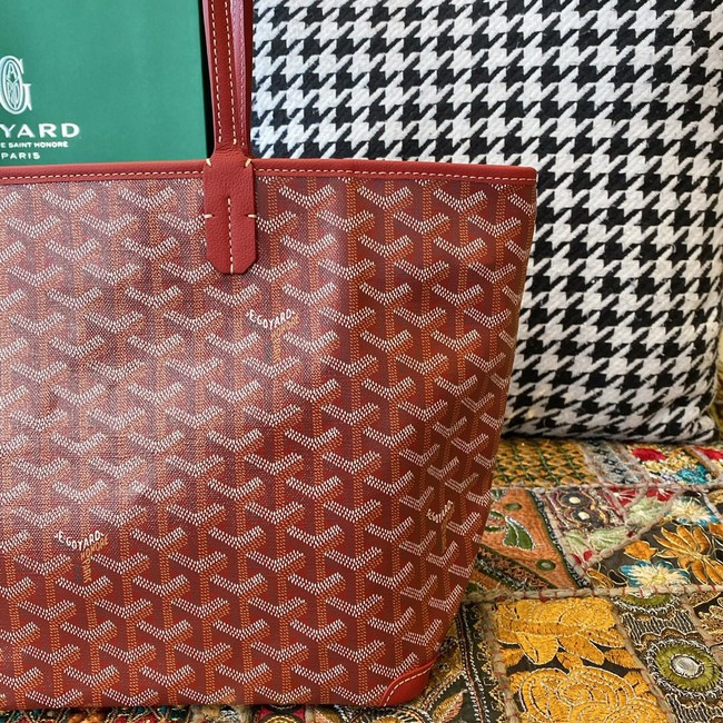 Goyard Calfskin Leather Tote Bag 20217 red