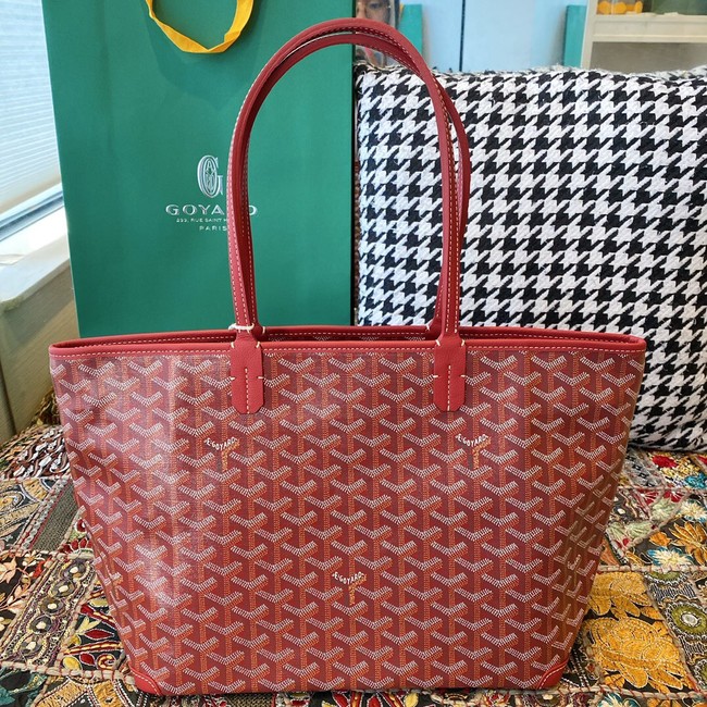 Goyard Calfskin Leather Tote Bag 20217 red