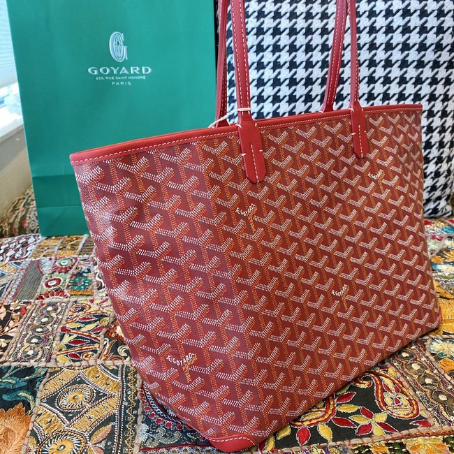 Goyard Calfskin Leather Tote Bag 20217 red