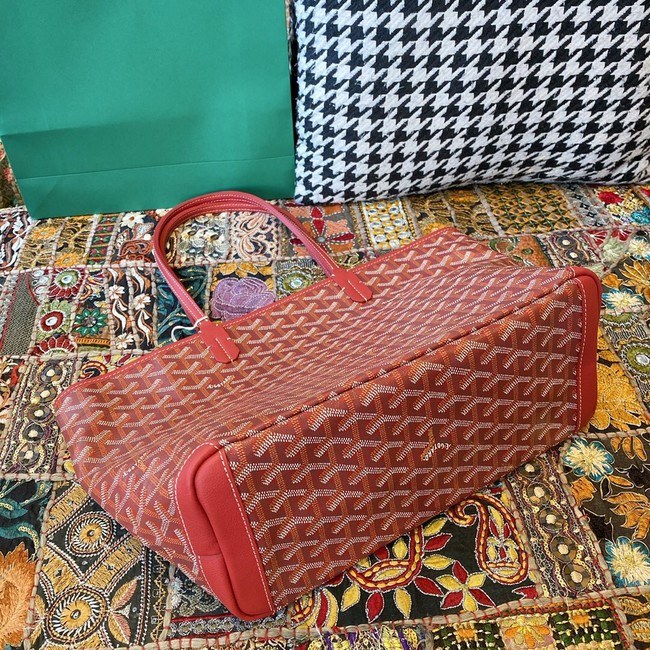 Goyard Calfskin Leather Tote Bag 20217 red