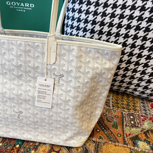 Goyard Calfskin Leather Tote Bag 20217 white