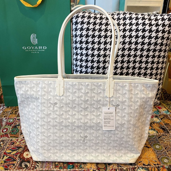 Goyard Calfskin Leather Tote Bag 20217 white