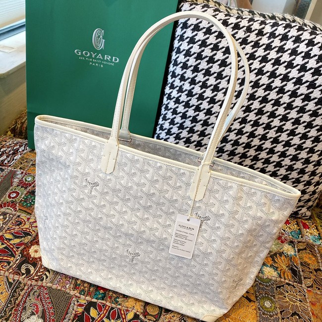 Goyard Calfskin Leather Tote Bag 20217 white