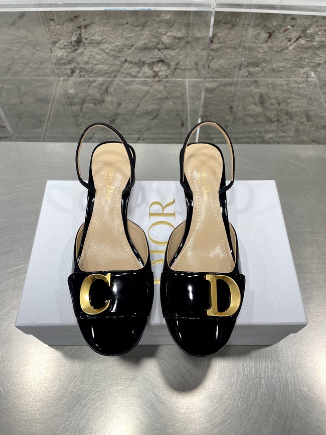 DIOR SLINGBACK PUMP Patent Calfskin 93424-4