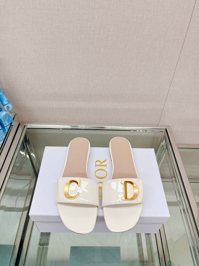 CEST DIOR HEELED SLIDE Patent Calfskin 93448-9