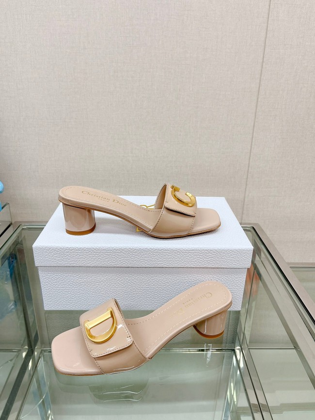 CEST DIOR HEELED SLIDE Patent Calfskin 93449-7