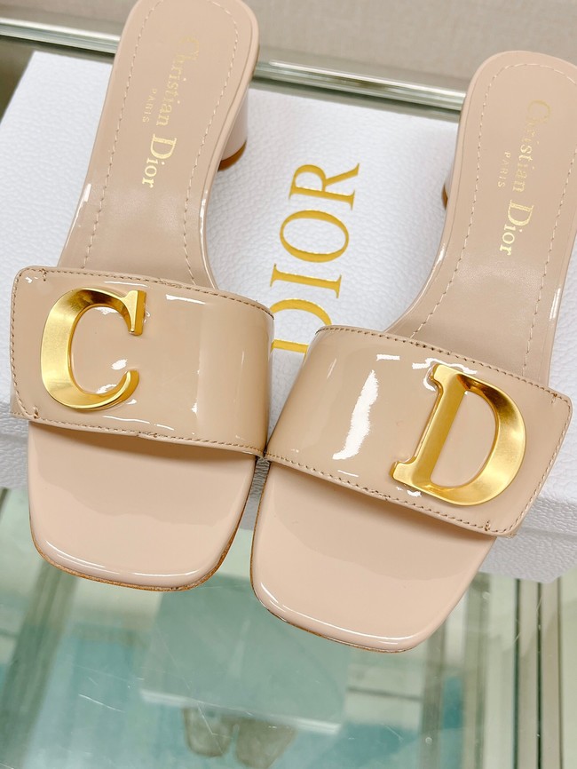 CEST DIOR HEELED SLIDE Patent Calfskin 93449-7