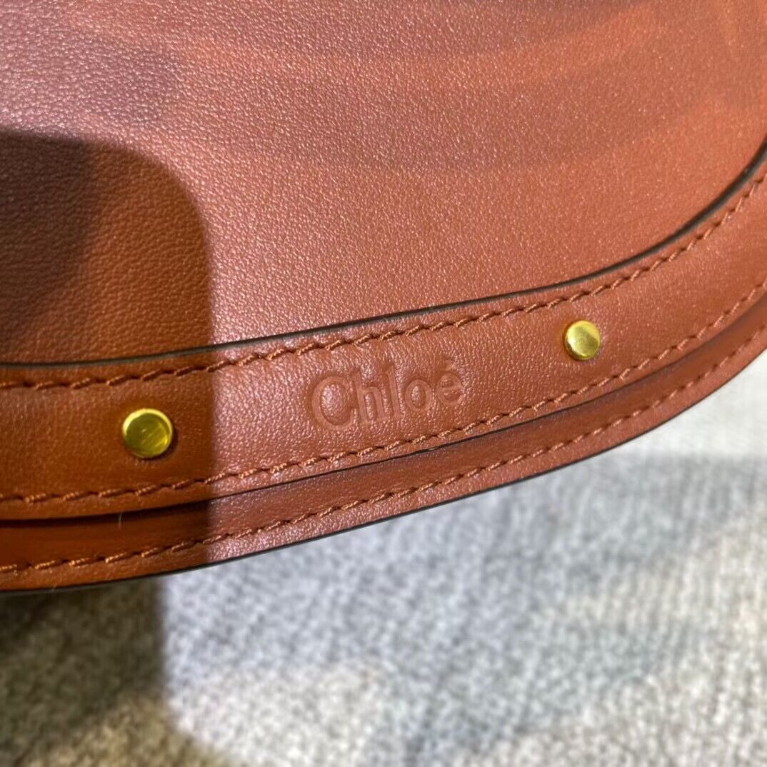 Chloe Nile Bracelet Minaudiere Original Leather 6011 Brown