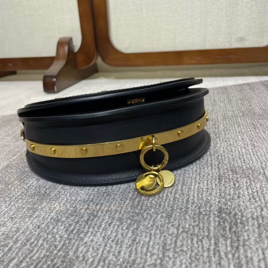 Chloe Nile Bracelet Minaudiere Original Leather 6020 Black