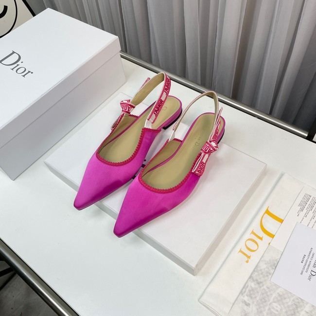 JADIOR SLINGBACK FLAT Embroidered Satin and Cotton 93500-4