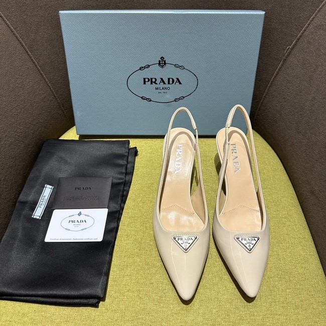 Prada Brushed leather slingback pumps 93512-2