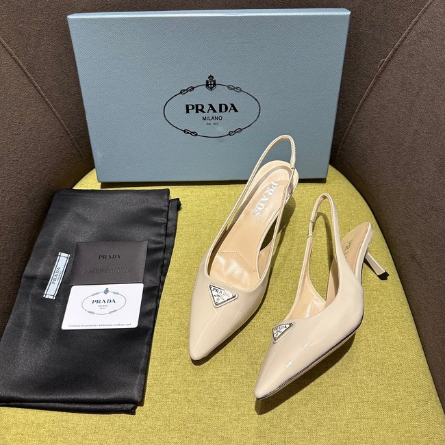 Prada Brushed leather slingback pumps 93512-2