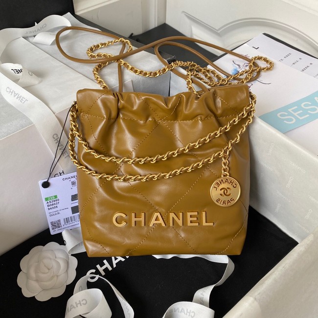 CHANEL 22 MINI HANDBAG AS3980 brown