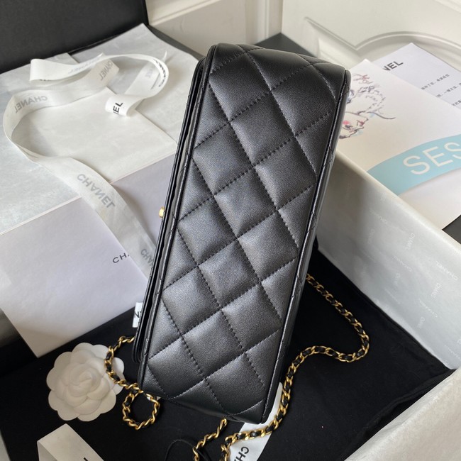 Chanel SMALL FLAP BAG WITH TOP HANDLE AS4232 black