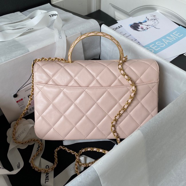 Chanel SMALL FLAP BAG WITH TOP HANDLE AS4232 pink