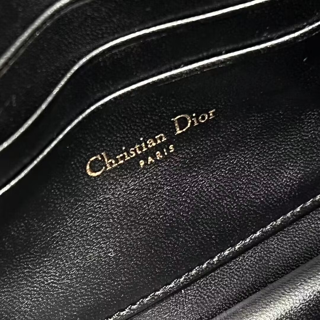 Dior MISS CARO MINI BAG Macrocannage Lambskin S5169UD BLACK