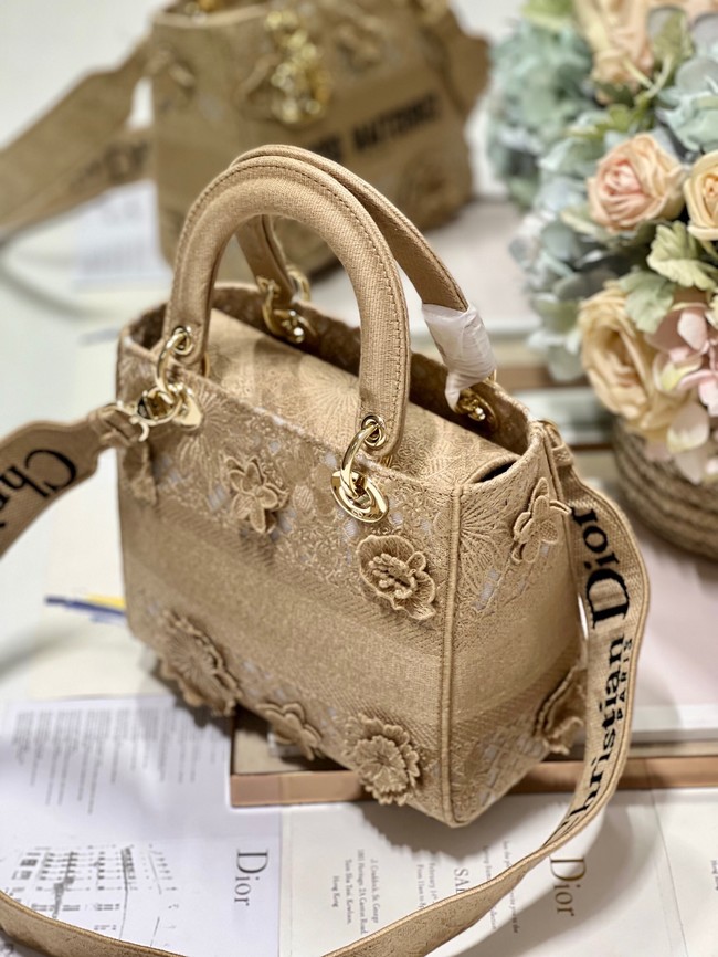  MEDIUM DIOR OR LADY D-LITE BAG M0565OIAU Natural 