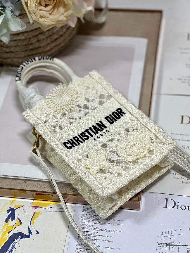 MINI DIOR BOOK TOTE PHONE BAG S5555CR Latte