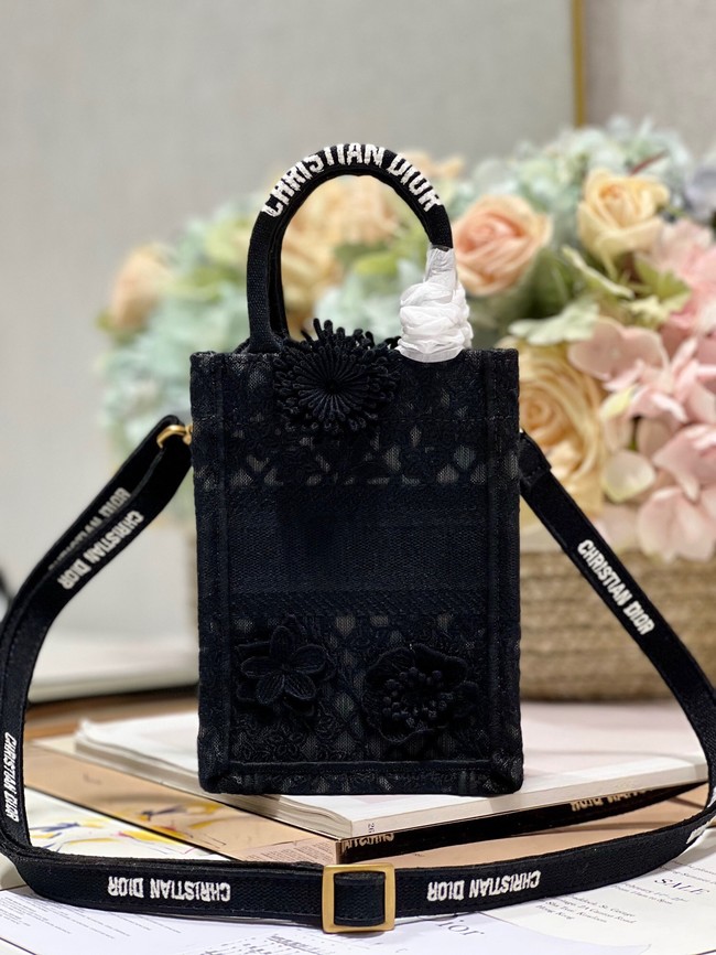 MINI DIOR BOOK TOTE PHONE BAG S5555CR black