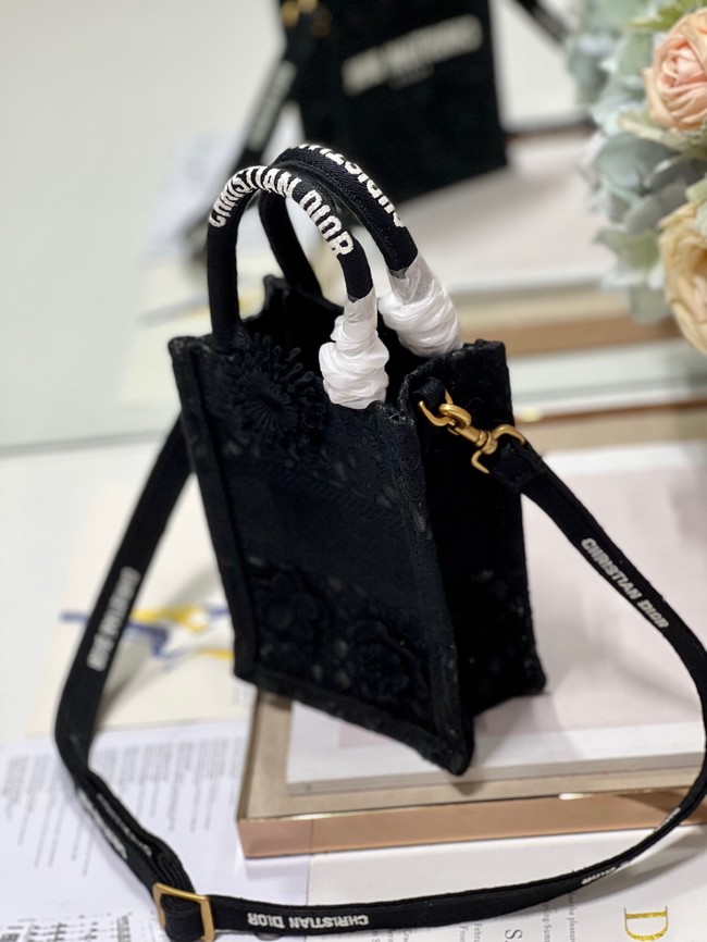 MINI DIOR BOOK TOTE PHONE BAG S5555CR black