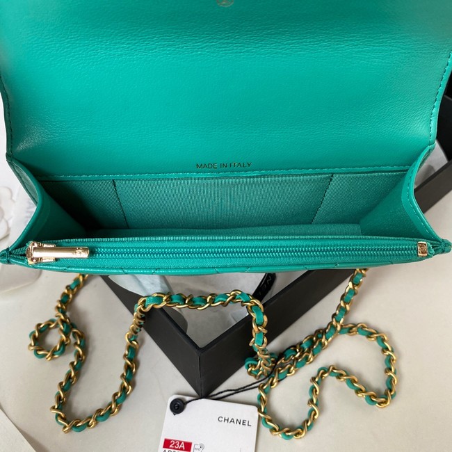 Chanel MINI FLAP BAG WITH TOP HANDLE AP3385 green