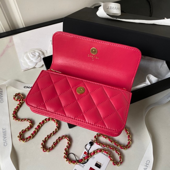 Chanel MINI FLAP BAG WITH TOP HANDLE AP3385 red