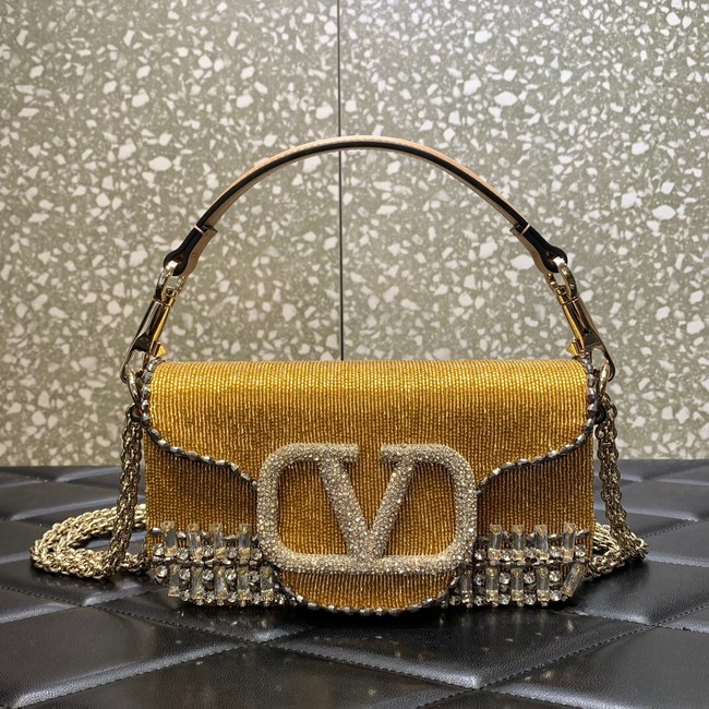 VALENTINO V-logo MINI LOCO bag beads WA0K53 gold