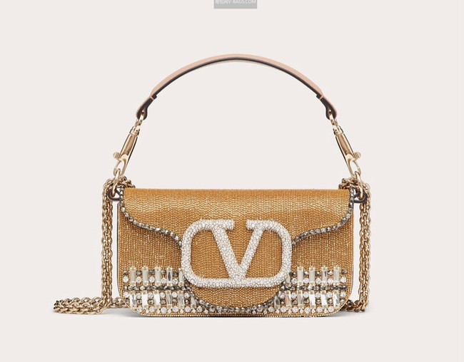 VALENTINO V-logo MINI LOCO bag beads WA0K53 gold