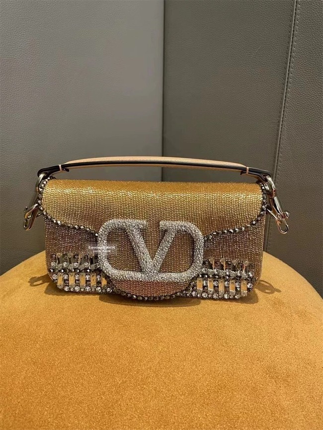 VALENTINO V-logo MINI LOCO bag beads WA0K53 gold