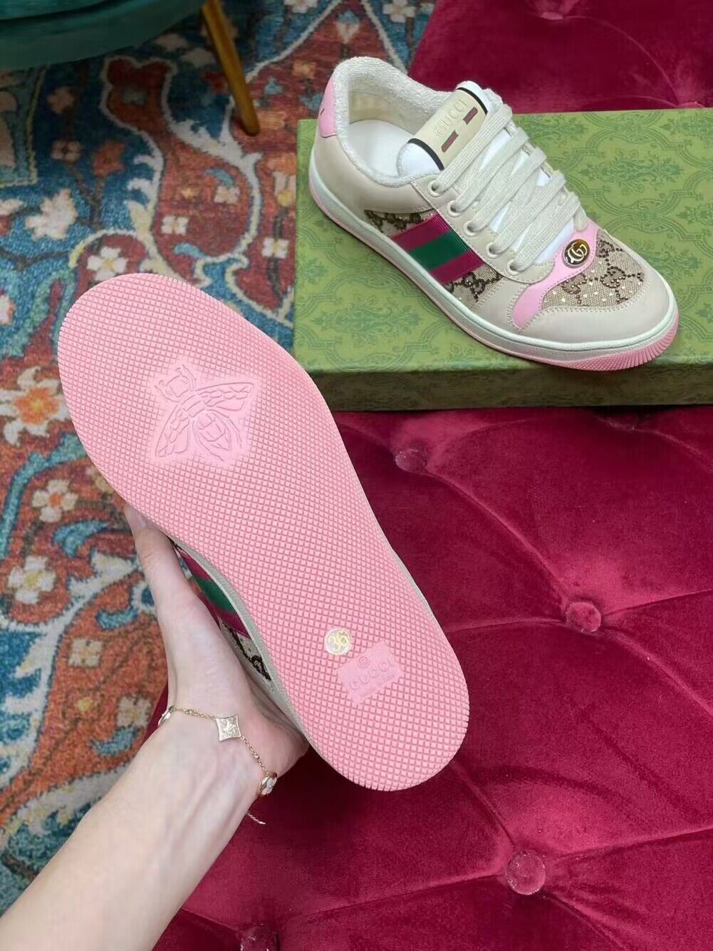 Gucci  GG Sneaker Shoes GG30362 Pink