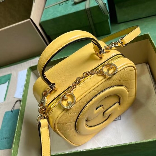 GUCCI BLONDIE TOP HANDLE BAG 744434 Yellow