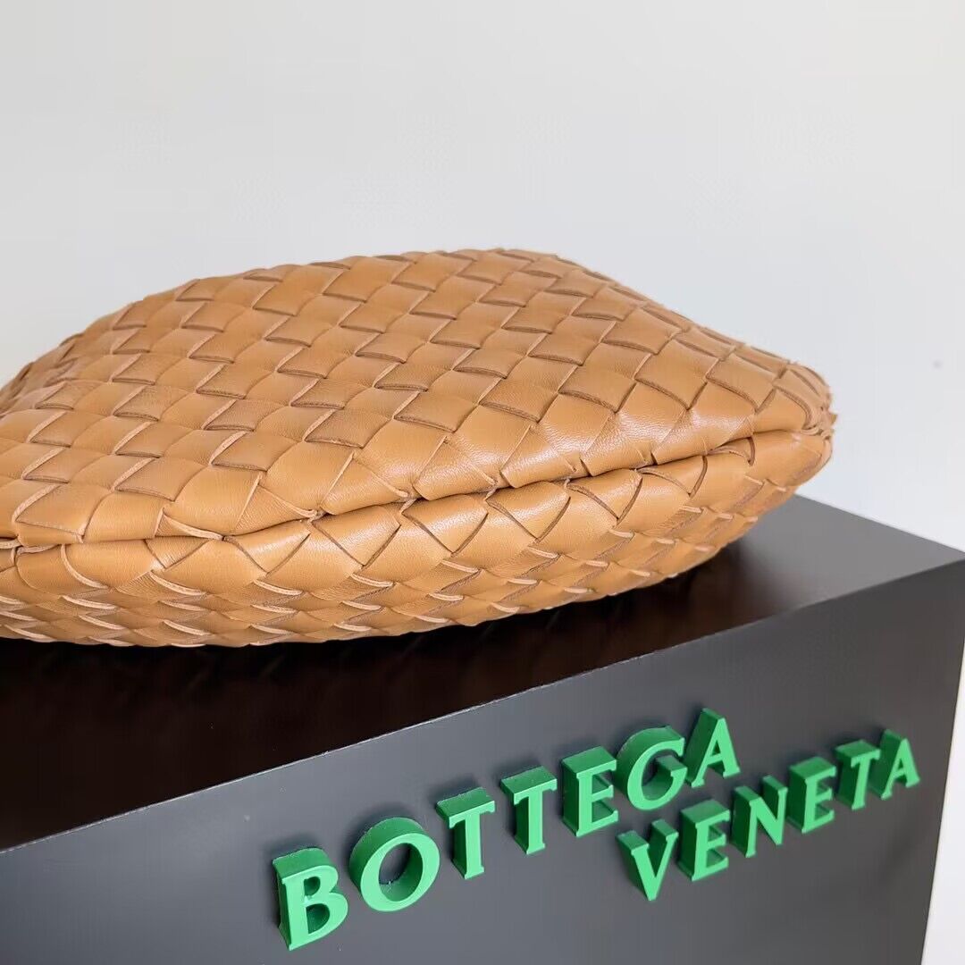 Bottega Veneta Sardine Intrecciato Gold Hardware Handle Bag 716082 Brown