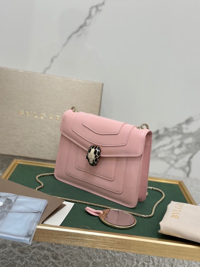 Bvlgari Serpenti Forever leather crossbody bag 35107 pink