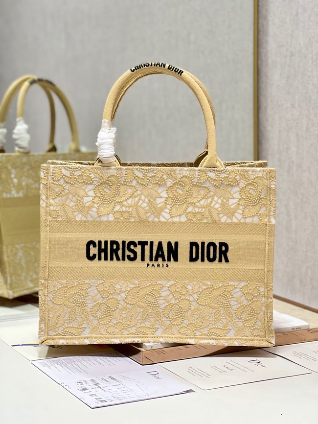 MEDIUM DIOR BOOK TOTE D-Lace Embroidery M1296ZE-5