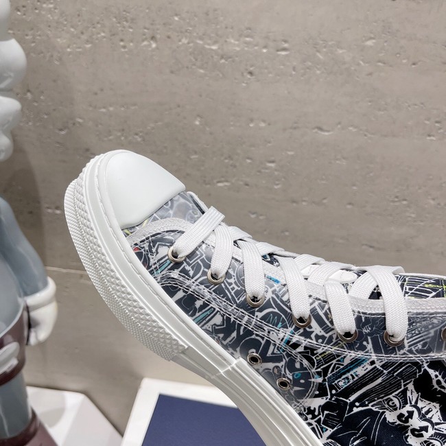 WALK N DIOR HIGH-TOP PLATFORM SNEAKER Dior Oblique Embroidered Cotton 93515-1