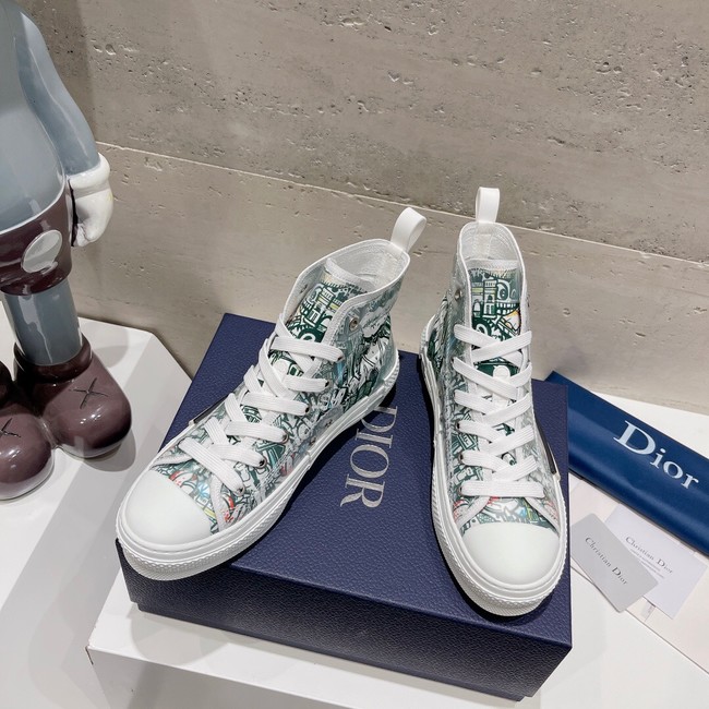 WALK N DIOR HIGH-TOP PLATFORM SNEAKER Dior Oblique Embroidered Cotton 93515-2