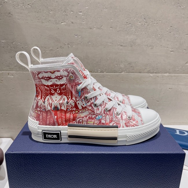 WALK N DIOR HIGH-TOP PLATFORM SNEAKER Dior Oblique Embroidered Cotton 93515-3