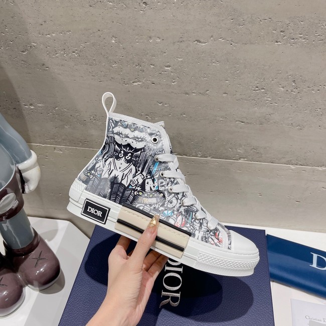 WALK N DIOR HIGH-TOP PLATFORM SNEAKER Dior Oblique Embroidered Cotton 93515-7